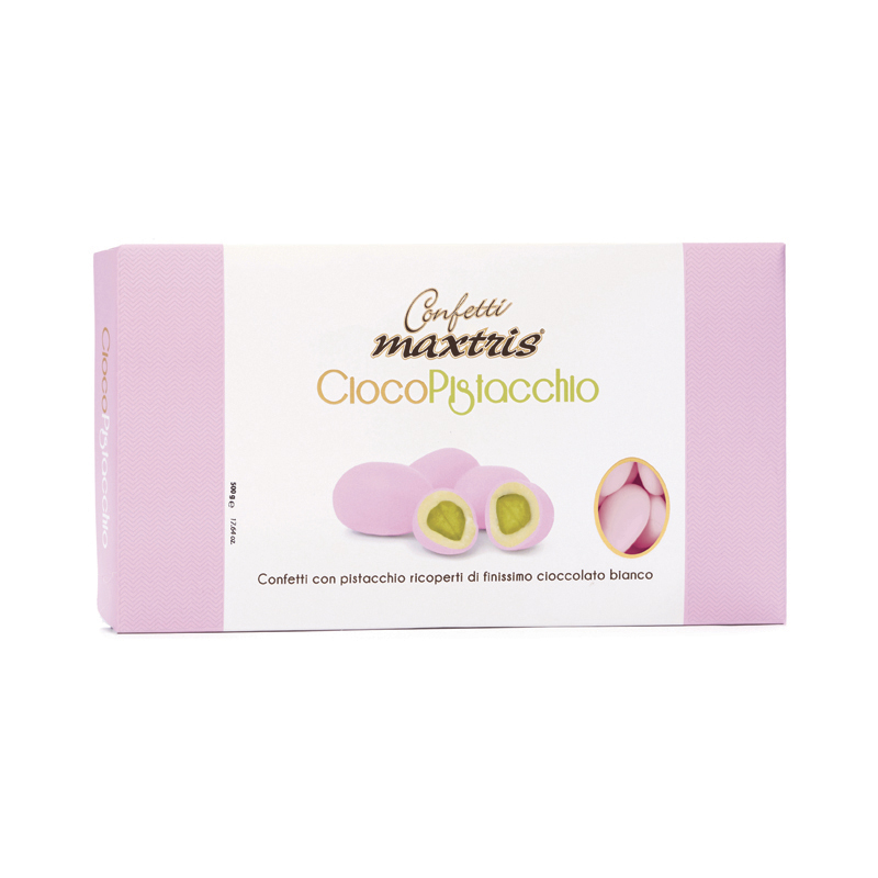 Confetti Maxtris CiocoPistacchio Rosa (Gluten Free) 500g.