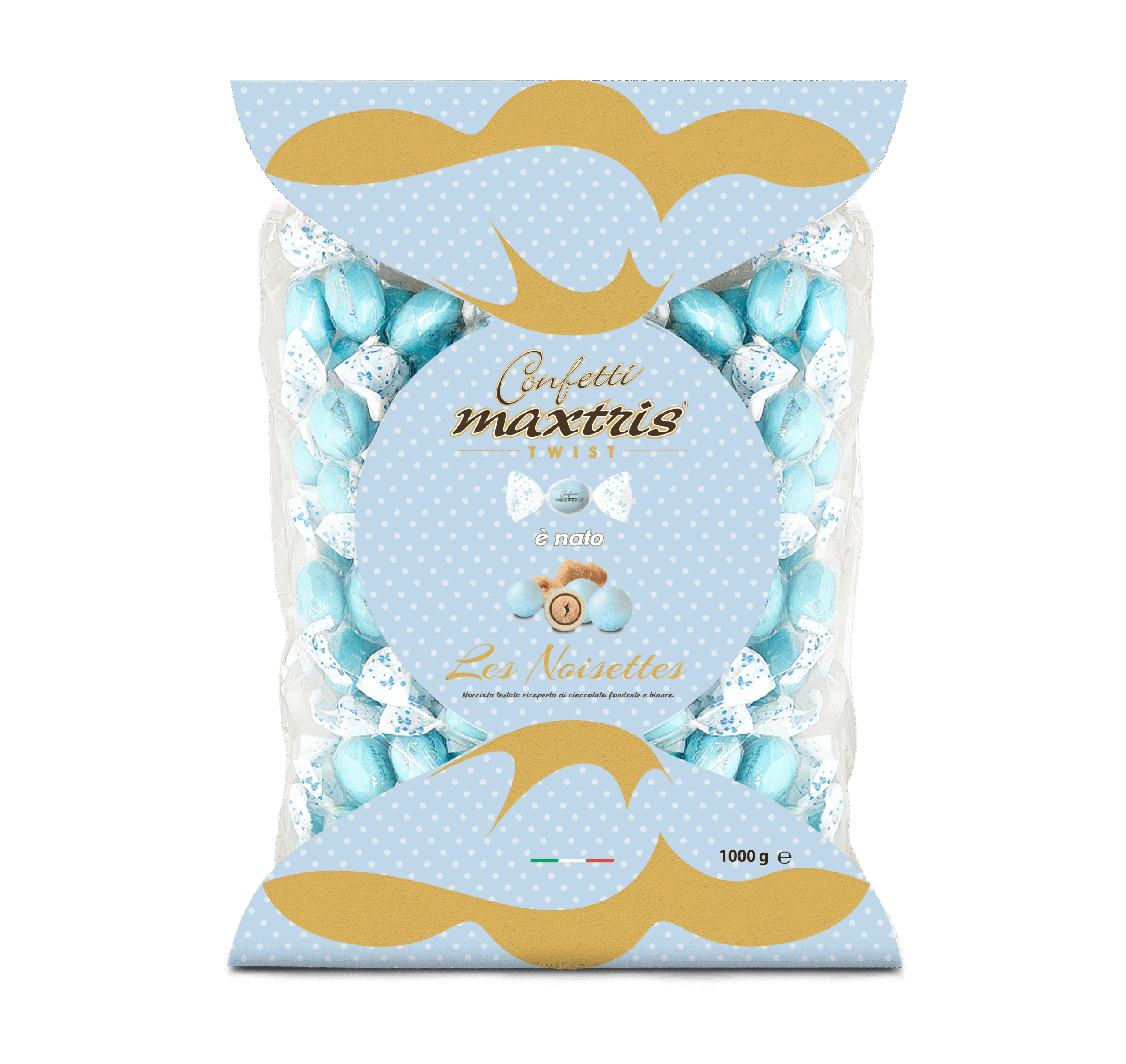 Confetti Maxtris Incartati Singolarmente Les Noisettes Twist E' Nato 1 Kg - ca. 200 pz