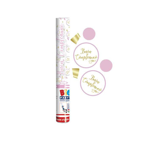 Spara Coriandoli "Buon compleanno" - Rosa - Big Party.