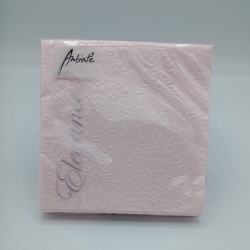 Tovaglioli Elegance Pearl Pink 25x25 Ambiente