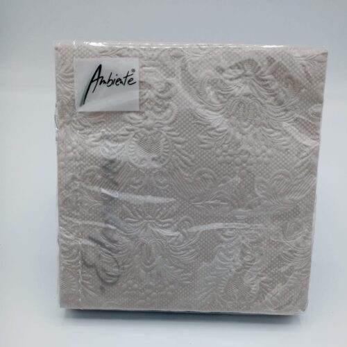 Tovaglioli Elegance Pearl Taupe 25x25 Ambiente