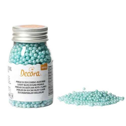 Perle di zucchero Decora Colore Azzurro (100gr.)