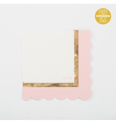 TOVAGLIOLI SMERLO CHIC ROSA ORO 33X33CM