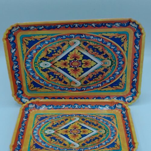 Vassoi Rettangolari Siciliani - 2 misure .