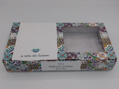 Scatola per Dolci con Stampa Maioliche.