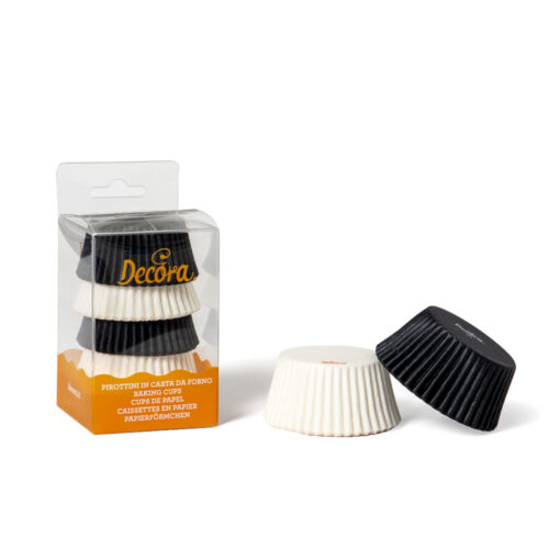 Pirottini in Carta da Forno Bianchi e Neri (Diametro 50 x 32mm)