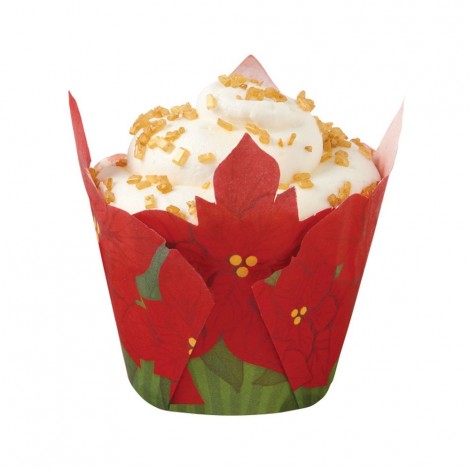 30 Pirottini Mini muffin Stella Natale - Wilton.