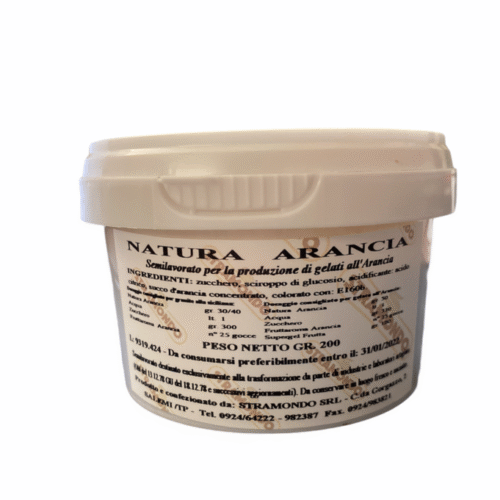 Preparato Semilavorato per Gelati e Dolci - ARANCIA   200 g -  Stramondo .