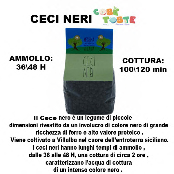 Ceci Neri di Villalba - 400g - Az.Agricola Messina - immagine 2
