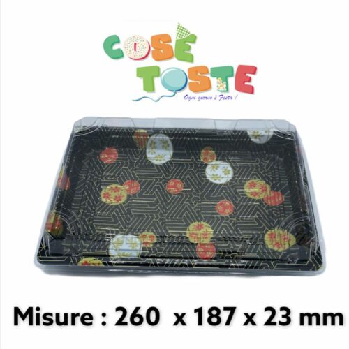 Vaschette alimentari per Sushi- 260 x 187 x 23 mm.