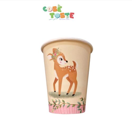BICCHIERE CARTA DEER LITTLE ONE 8PZ 266M