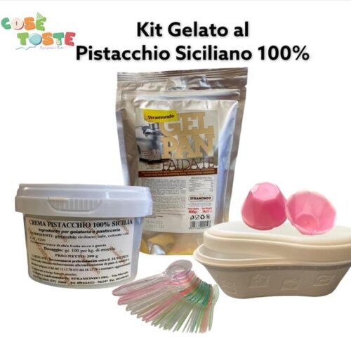 Kit Gelato al Pistacchio Siciliano 100%  Fatto in casa !
