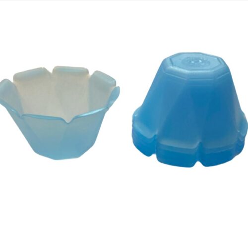 10 Coppette Gelato in plastica - 100 cc - Azzurro