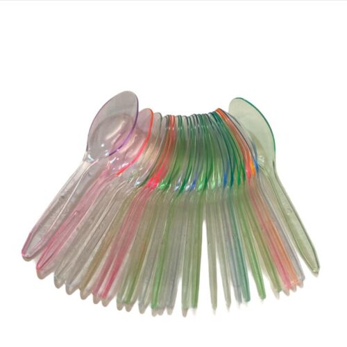 25 Cucchiaini per Gelato Colorati in Plastica .