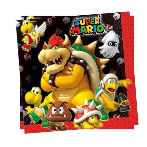 TOVAGLIOLI SUPER MARIO 20PZ 33X33CM