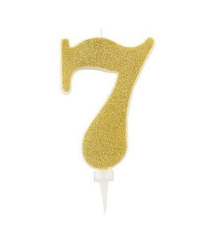 CANDELINA GLITTER N. 7 ORO