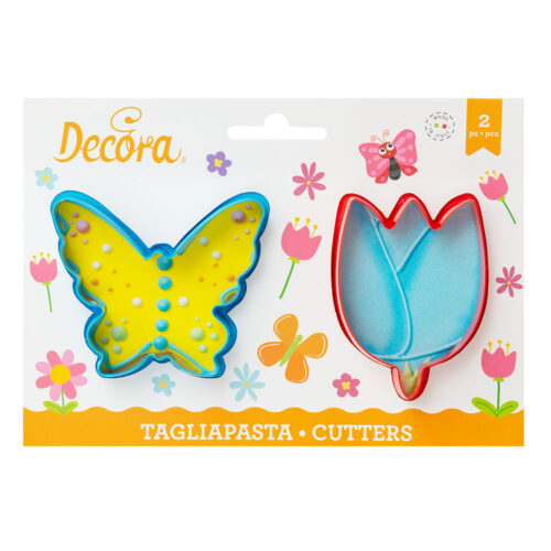 SET 2 TAGLIAPASTA FARFALLA E FIORE