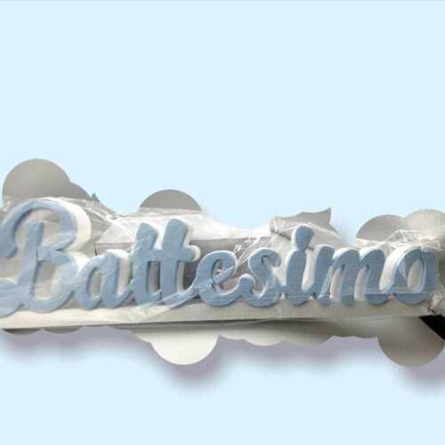 SCRITTA BATTESIMO AZZURRO