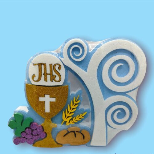 PRIMA COMUNIONE ALBERO VITA AZZURRO