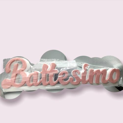 SCRITTA BATTESIMO ROSA