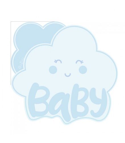 TOV SAGOMATI NUVOLA BLU 33X33CM 16PZ