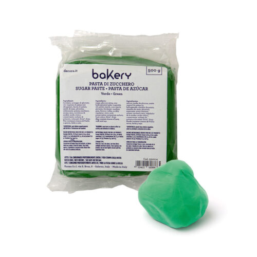 PASTA DI ZUCCHERO VERDE 500GR