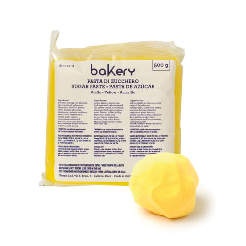 PASTA DI ZUCCHERO GIALLO 500GR