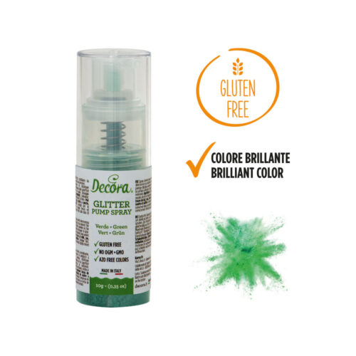 GLITTER PUMP SPRAY - VERDE - DECORA