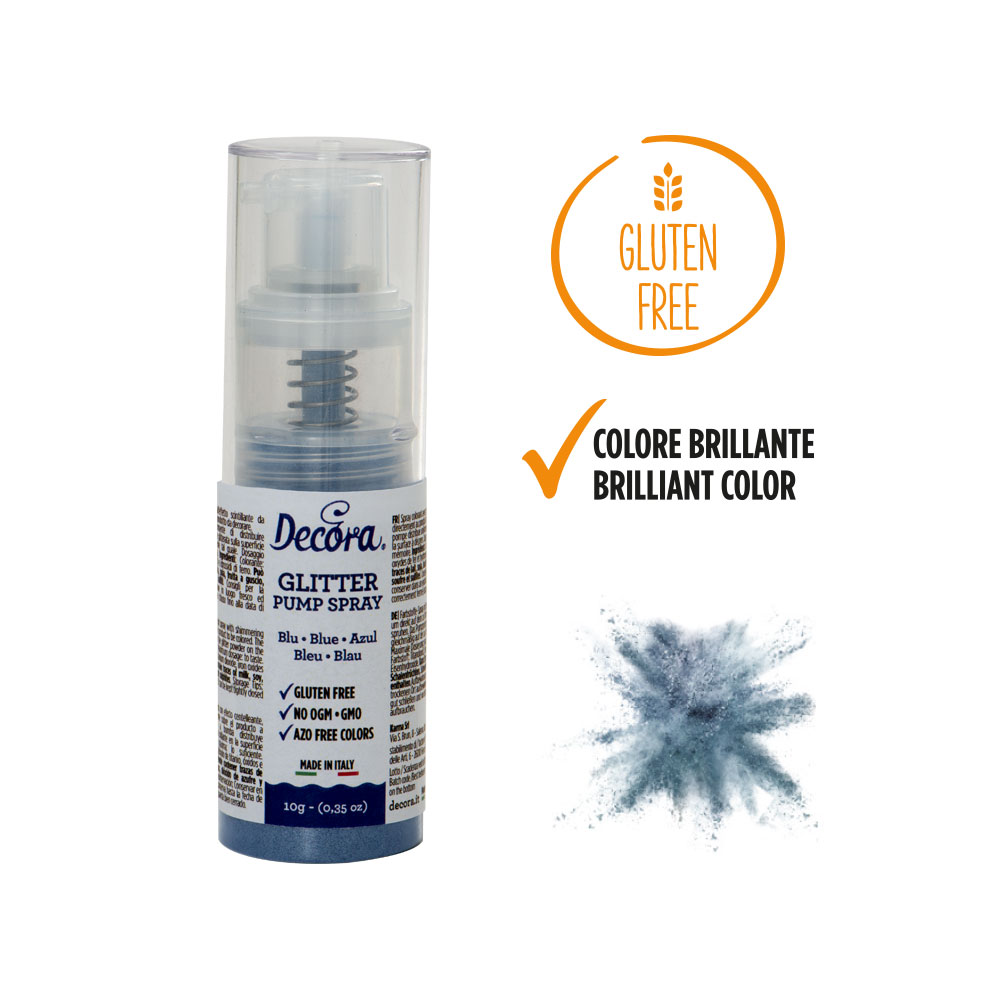 GLITTER PUMP SPRAY- BLU - DECORA