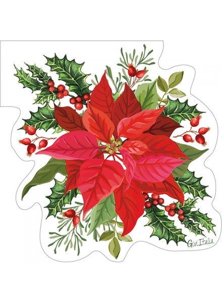 TOVAGLIOLI SAGOMATI CHRISTMAS FLOWER 33X