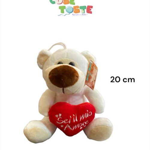 ORSO BIANCO 20 CM CON CUORE