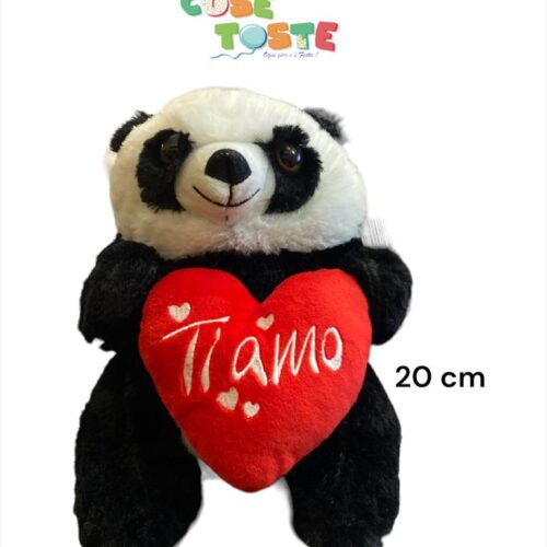 PANDA 20 CM CON CUORE