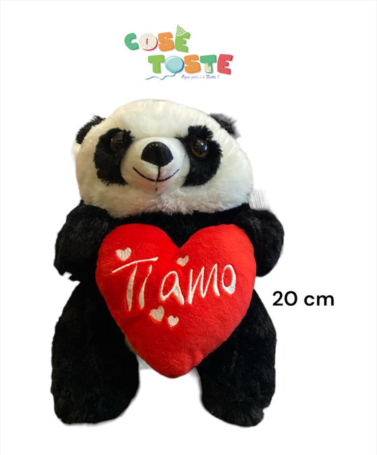 Isaoa Astuccio Rotondo A Forma Di Cuore Con Panda Rosa - Portapenne Trousse Per Scuola, Trucco, Viaggi