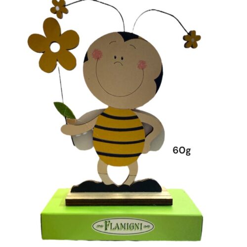 APE IN LEGNO CON 60G DI CARAMELLE