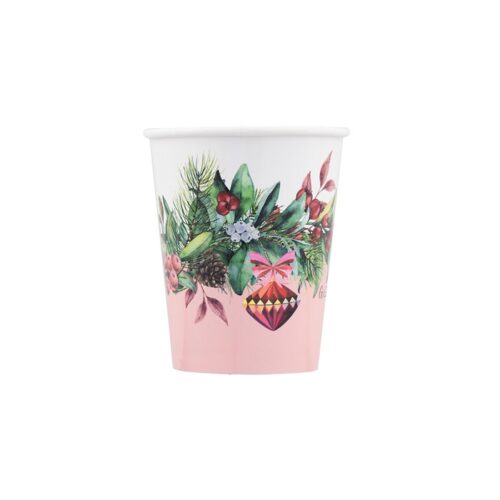 8 bicchieri 250 cc e 8 cover cherry christmas