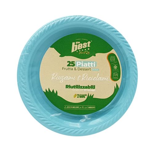 PIATTI AZZURRI THE BEST 25PZ RICICLABILI