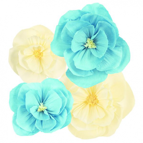 FIORI CARTA BEIGE CELESTE GIVI 25/35
