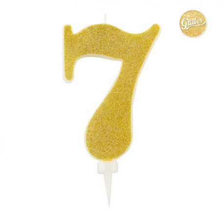 CANDELA 7 ORO GLITTER GIVI